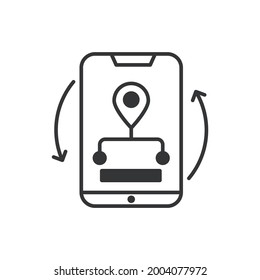 City Map vector outline icon style illustration. EPS 10 file 