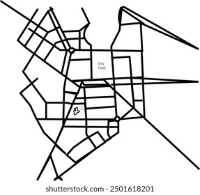 City map - vector scheme of roads — Vector.Eps