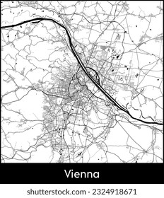 City Map Vienna Austria Europe vector illustration