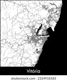 City Map Vitoria Brazil South America vector illustration