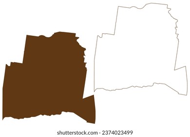 City of Maroondah (Commonwealth of Australia, Victoria state, Vic) map vector illustration, scribble sketch Maroondah map