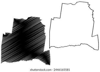 City of Maroondah (Commonwealth of Australia, Victoria state, Vic) map vector illustration, scribble sketch Maroondah map