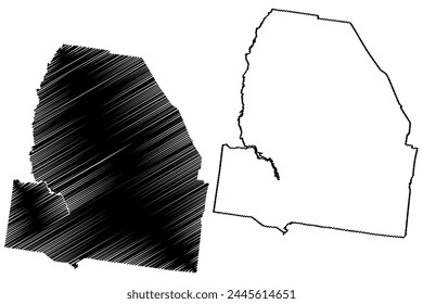 City of Melton (Commonwealth of Australia, Victoria state, Vic) map vector illustration, scribble sketch Melton City Council map