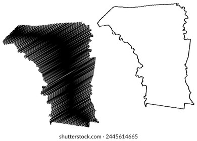 City of Merri-bek (Commonwealth of Australia, Victoria state, Vic) map vector illustration, scribble sketch Merri bek or Moreland map