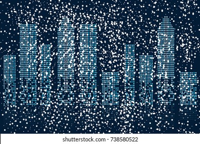 city merry christmas vector