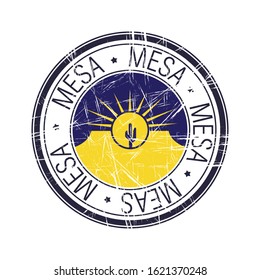 City of Mesa, Arizona postal rubber stamp, vector object over white background