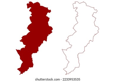 City and metropolitan borough of Manchester (United Kingdom of Great Britain and Northern Ireland, Metropolitan and ceremonial county Greater Manchester, England) map vector, scribble sketch map