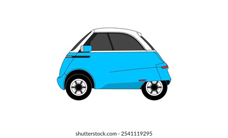Cidade Micro Mini EV Vetor Veículo Elétrico Alemanha Alemão Carro Colorido