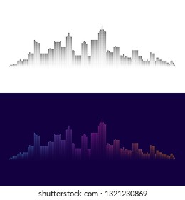 City Modern Abstract Halftone Dots Background