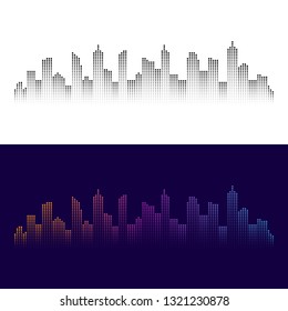 City Modern Abstract Halftone Dots Background