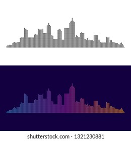 City Modern Abstract Halftone Dots Background
