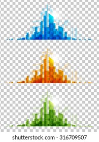 city modern architectural vector set