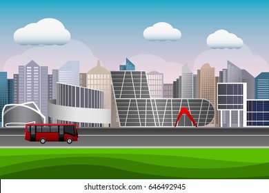 City modern and big 