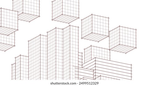 city ​​abstract modular architecture 3d rendering	