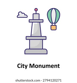 City Monument Vector icon which can easily modify or edit
