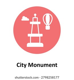 City Monument Vector icon which can easily modify or edit
