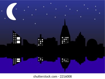 city moon reflex