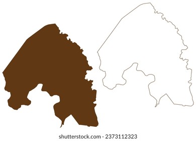 City of Moonee Valley (Commonwealth of Australia, Victoria state, Vic) map vector illustration, scribble sketch Moonee Valley map