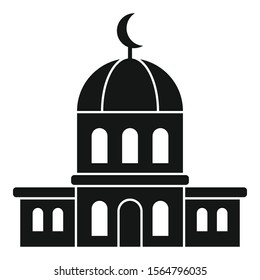 City mosque icon. Simple illustration of city mosque vector icon for web design isolated on white background