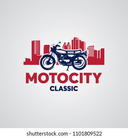 City Motorcycle Logo Designs Template