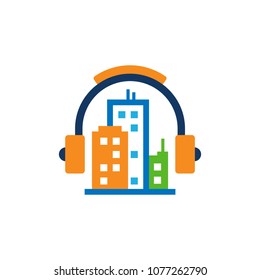 City Music Logo Icon Design