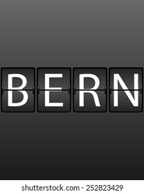 City name with timetable style - Bern
