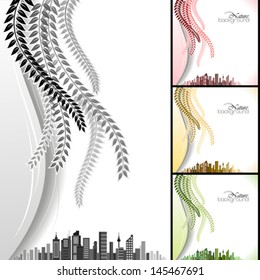 City and Nature Background