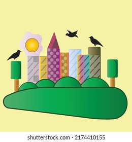 city of nature and high building