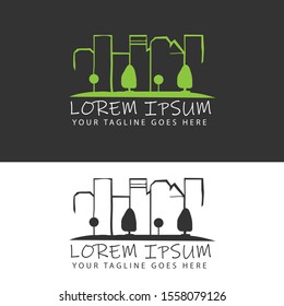 city, negative space style image designs
