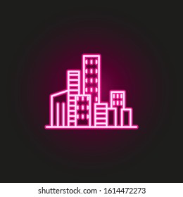 city neon style icon. Simple thin line, outline vector of landspace icons for ui and ux, website or mobile application
