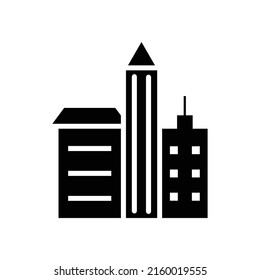 icono de ciudad nuevo simple vector