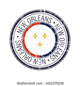 City of New Orleans, Louisiana postal rubber stamp, vector object over white background