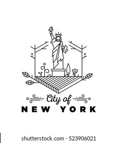 City of New York Monogram Vector Design Template