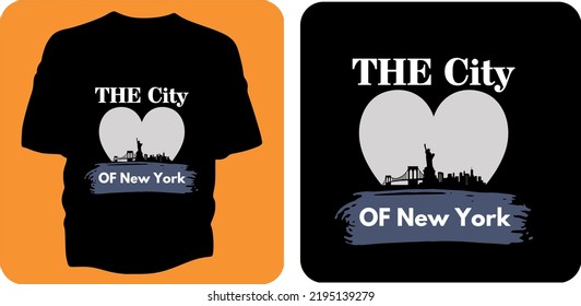 The city of NewYork, Typography t-shirt design concept illustration.