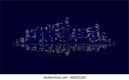 City at night. 