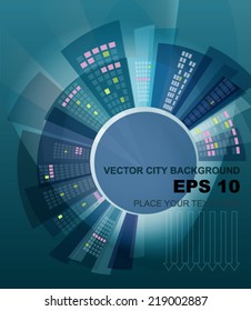 City in the night abstract