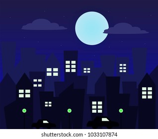 City at night background