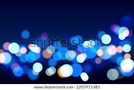 City ​​lights at night bokeh soft light abstract background, Vector eps 10 illustration bokeh particles, Background decoration