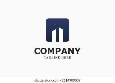 city ​​building at night logo