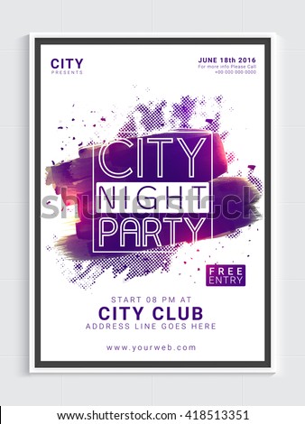 city night party template dance party stock vector royalty free