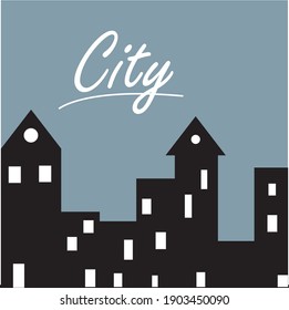 city ​​icon at night, simple, nice to see, hopefully you are satisfied