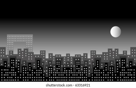 city in the night . vector