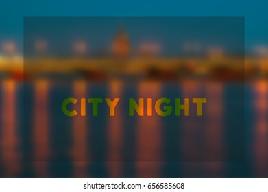 City night vector blur background