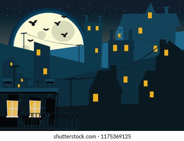 city in night vector illustration 