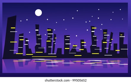 city night.vector