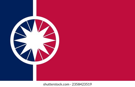 City Norman flag vector illustration isolated on background. Town in Oklahoma. USA city symbol. United States of America town emblem banner.