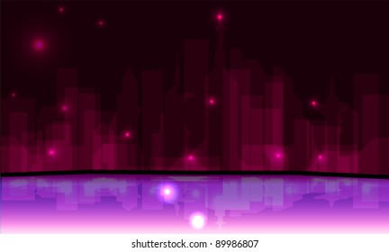 City on a background