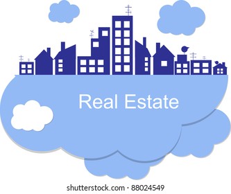 City on clouds