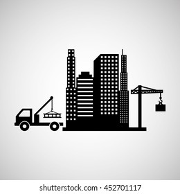 city on construction and architecture, vector illustration
