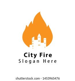 City on Fire, Preventing Fire. logo design.